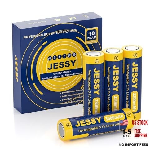  4Pack Ni-MH Batteries 3,7V 330 0mAh Flat Top Rechargeable B
