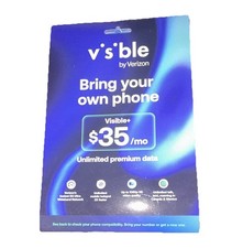 Visible by Verizon Visible Prepaid 35 Unlimited Minutes Data, card and eSIM