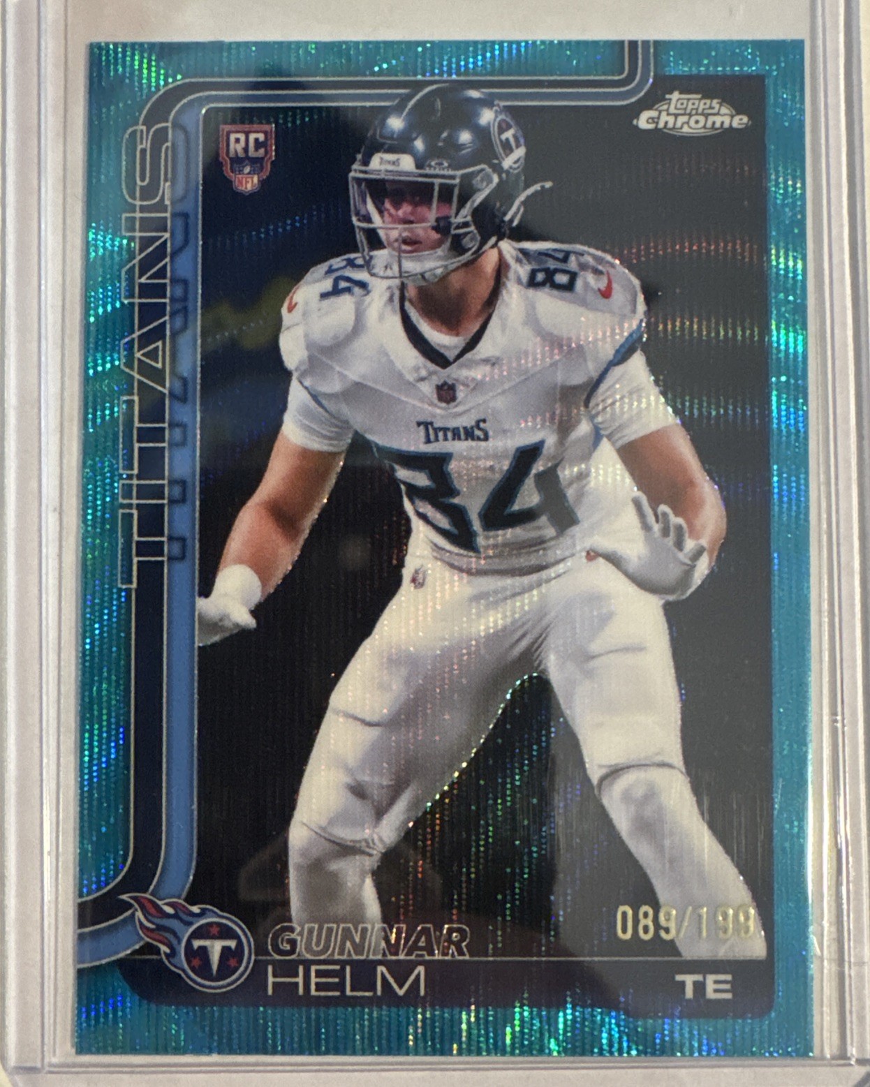 Gunnar Helm Topps Chrome #305 Aqua Wave