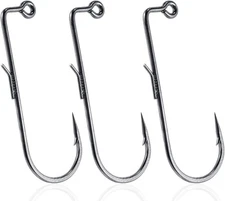 Dr.Fish 30 Pack 90 Degree Jig Hooks with Wire Keeper, #1-#4/0 #1/0-30 