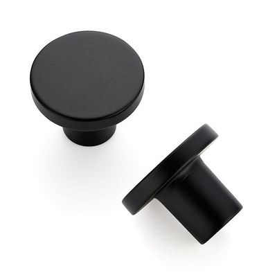 #ad Black Cabinet Knobs 10 Pcs Round Drawer Pulls Kitchen Dresser Closet Hardware $25.98