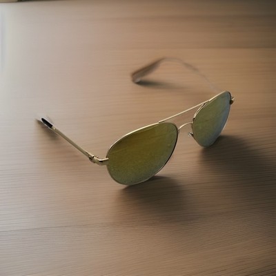 Technomarine Sunglasses Silver Frame Gold Mirror New NO TAG Unisex FREE SHIPPING