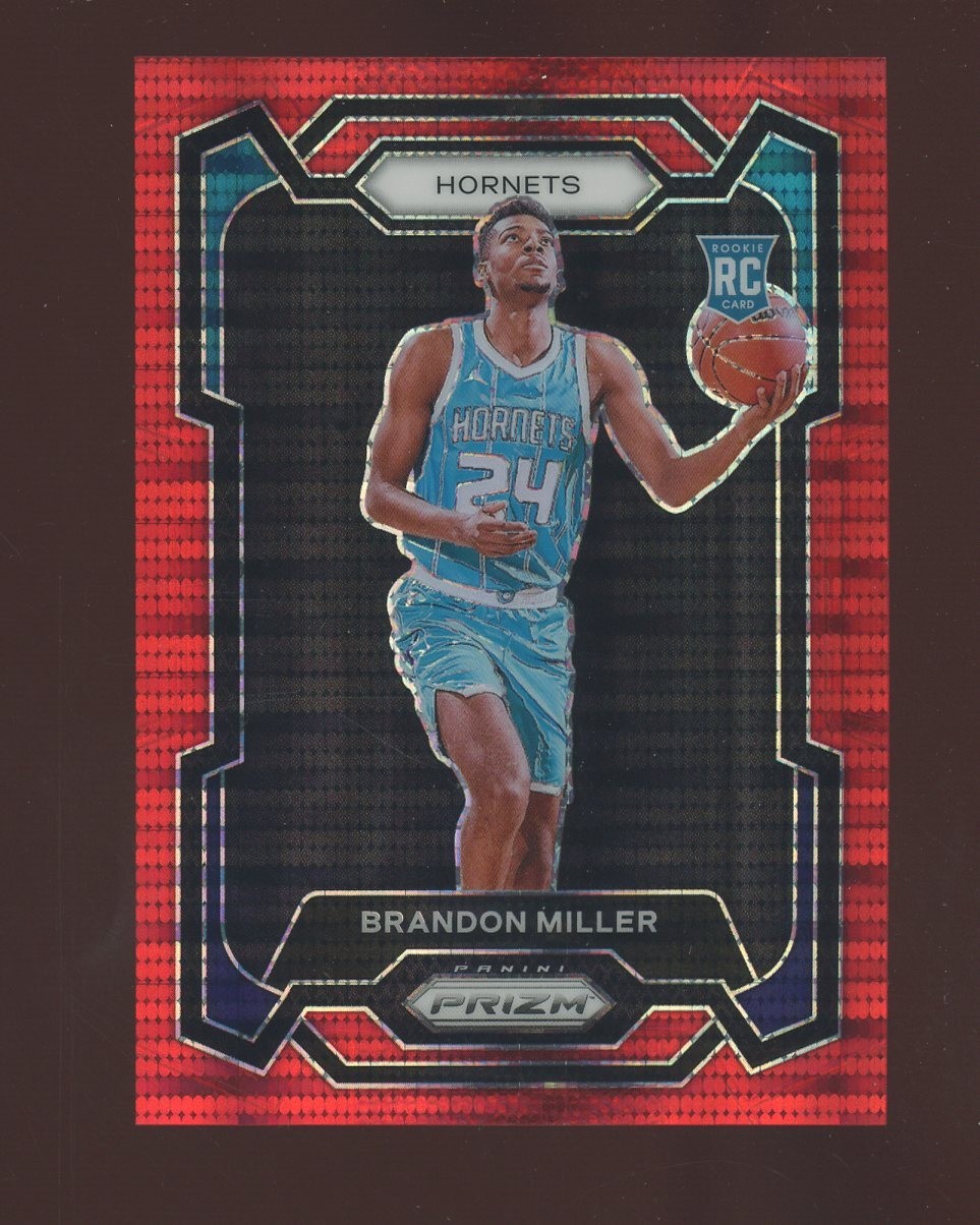 2023-24 Panini Red Pulsar Prizm #152 Brandon Miller Hornets RC Rookie 96/299