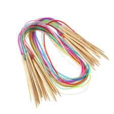 18 Pcs Knitting Needles Circular Interchangeable Set Tube Colorful