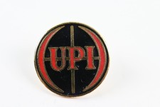Vintage UPI United Press International Lapel Hat Pin Enamelled Logo Pinback
