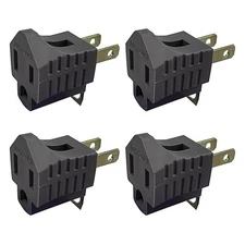 (4 Pack) 3-Prong to 2-Prong Adapter Grounding Number of Items: 44