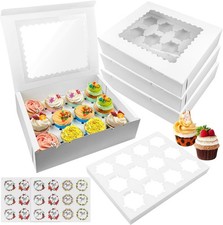 Cupcake Box Transportbox Muffinbox Kuchenbox Pappe Transparent Sichtfenster