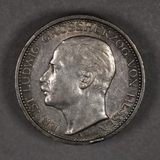 1910 A Hesse-Darmstadt Germany Silver 3 Mark