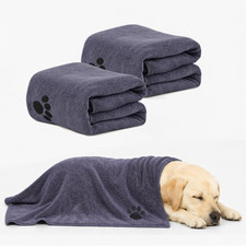Microfiber Dog Towel-Super Absorbent,Lightweight Portable 2Pack