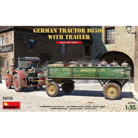 German Tractor D8506 With Trailer Kit 1:35 Miniart Kit Mezzi Militari -D- Neues