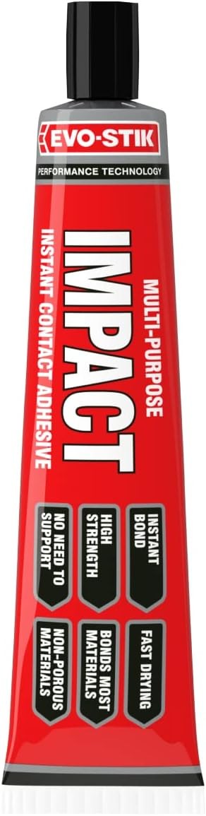 EVO-STIK Impact Adhesive 65g Tube - Multipurpose High-Strength Contact Glue - B