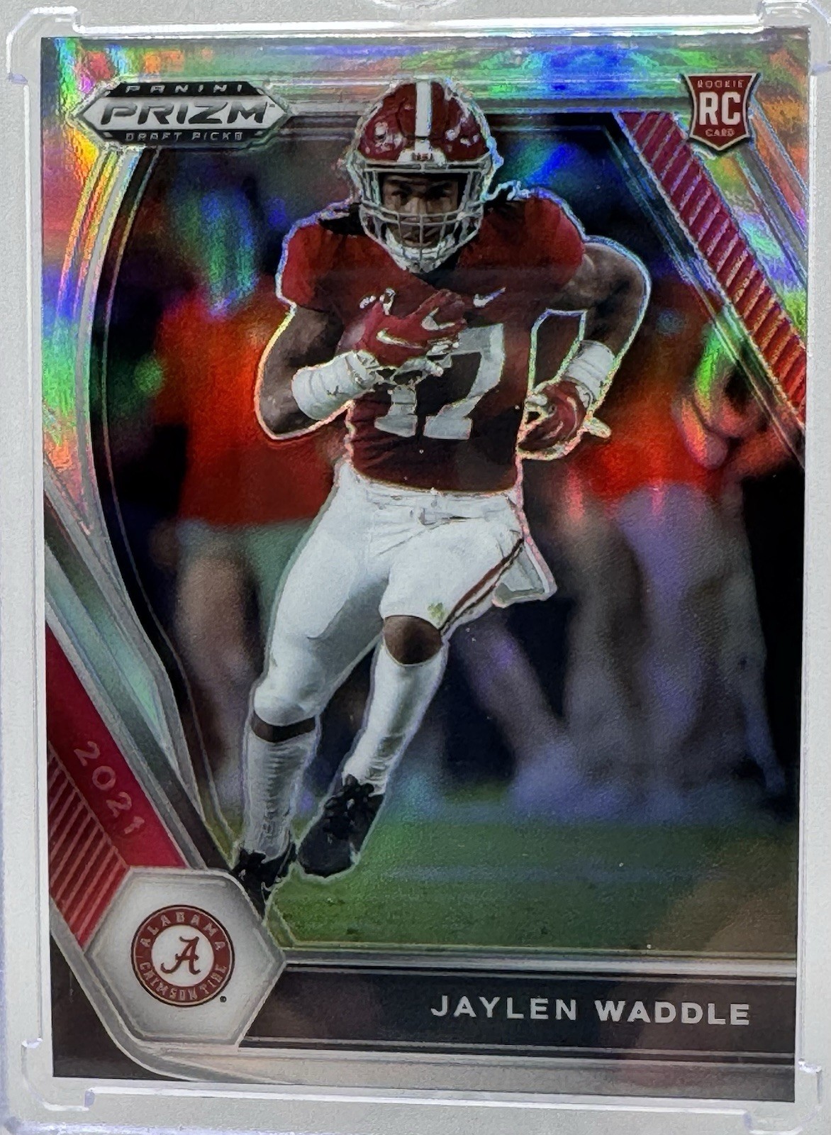 2021 Panini Prizm Draft Picks #103 Jaylen Waddle Silver Prizm RC - ALA | Miami