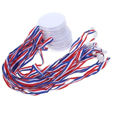 15 PCS Homemade Blank Medal Funny Medals Model Award with Neck Ribbon
