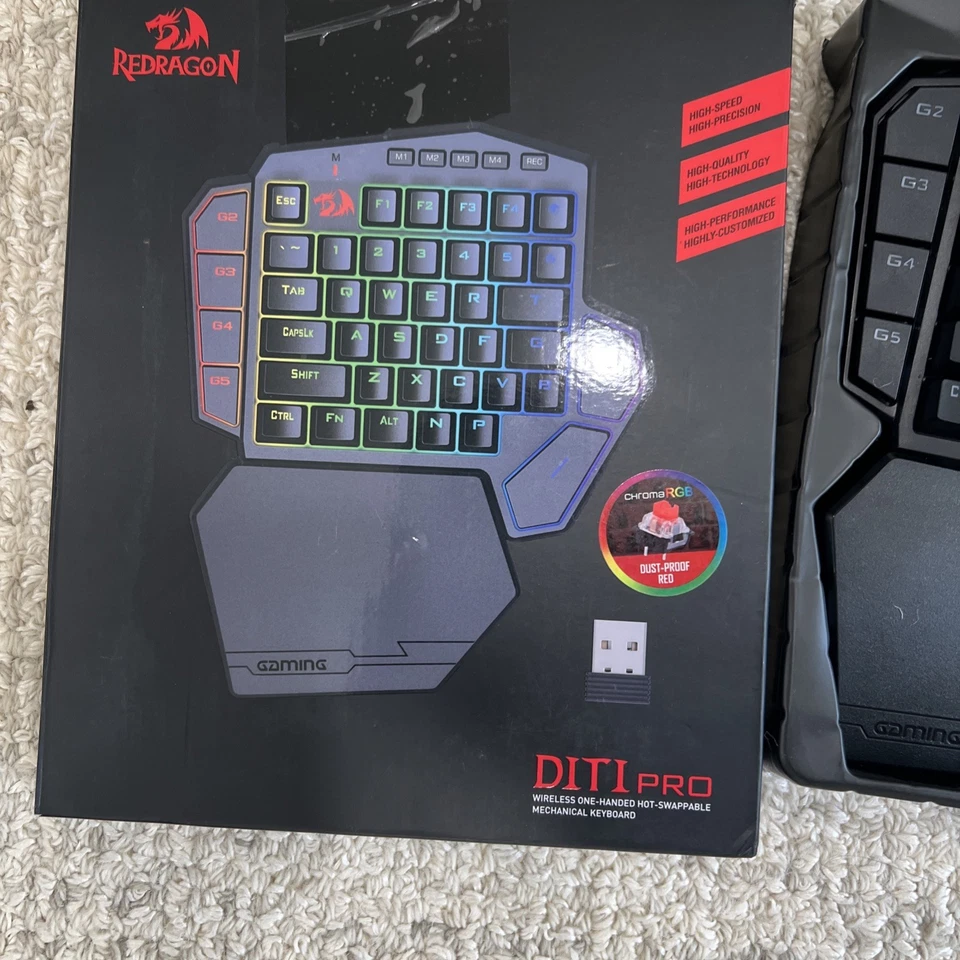 Redragon K585 PRO Wireless One-Handed Mechanical Keyboard - brown switch  - Image 3 of 3