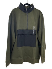 Polo Ralph Lauren Men's 1/4 Zipper Long Sleeve Sweatshirts Olive/Black