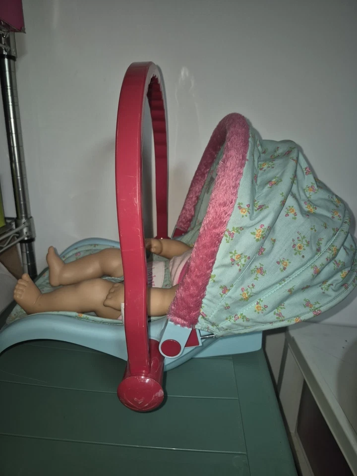 American Girl Bitty Baby Doll  & Travel Car Seat 15”Doll Carrier with Handle Lot - Image 3 of 4