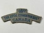 WW2 49th The Loyal Edmonton Regiment Canada Military Army Shoulder Title Badge