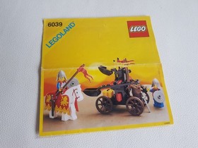 LEGO 6039 Twin Arm Launcher 1988 Castle Lion Knights incl instructions 6039-1
