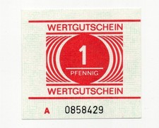 1 x 1 Pf. DDR Gefängnisgeld Serie A Bankfrisch
