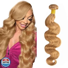 34 Inch Blonde Body Wave Bundles Human Hair Color 27 Hair Weave B