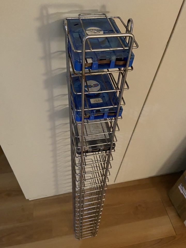 1 NAB Broadcast Cart Rack Holds 25 Radio Station Carts. Wall Mounted ...