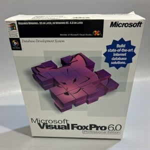 Microsoft Visual FoxPro 6.0 Professional Edition Box Set w/ Key
