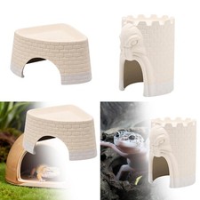 Reptile Hideout Cave Ornament Portable Realistic Landscaped Reptiles Habitat