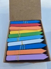 1000 Multicolr 6" x 5/8  Plastic Plant Labels Nursery Stake Tags markers.