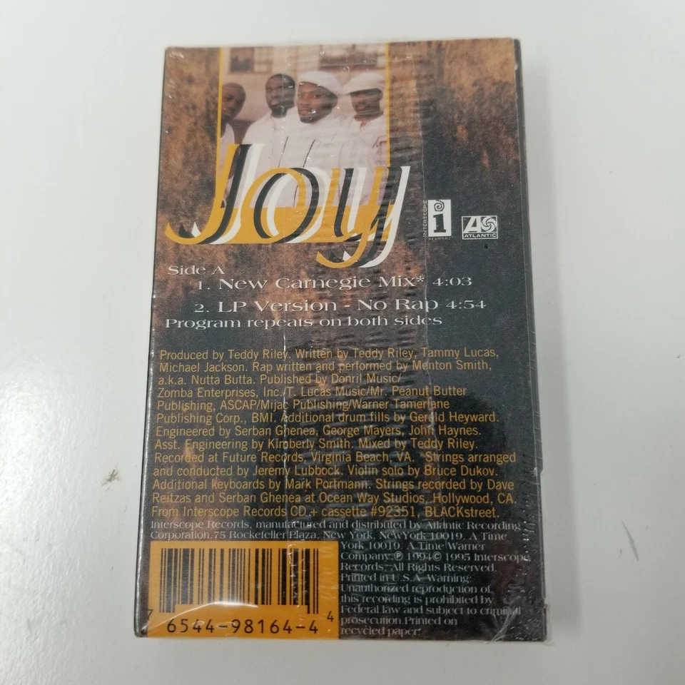 Blackstreet Joy Carnegie Mix Interscope 1995 Sealed Single Cassette - Image 3 of 4