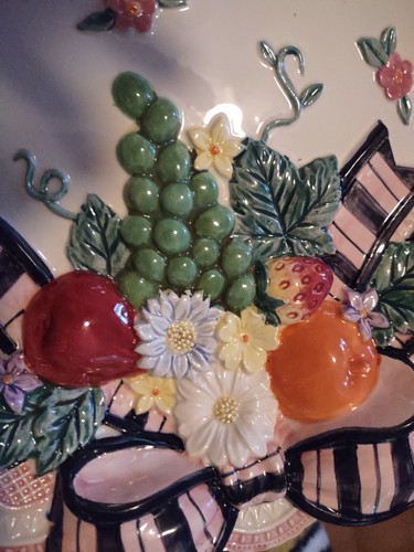 Fitz And Floyd 1995 Serving Platter Old McDonald Country Fair Oval - Picture 5 of 6