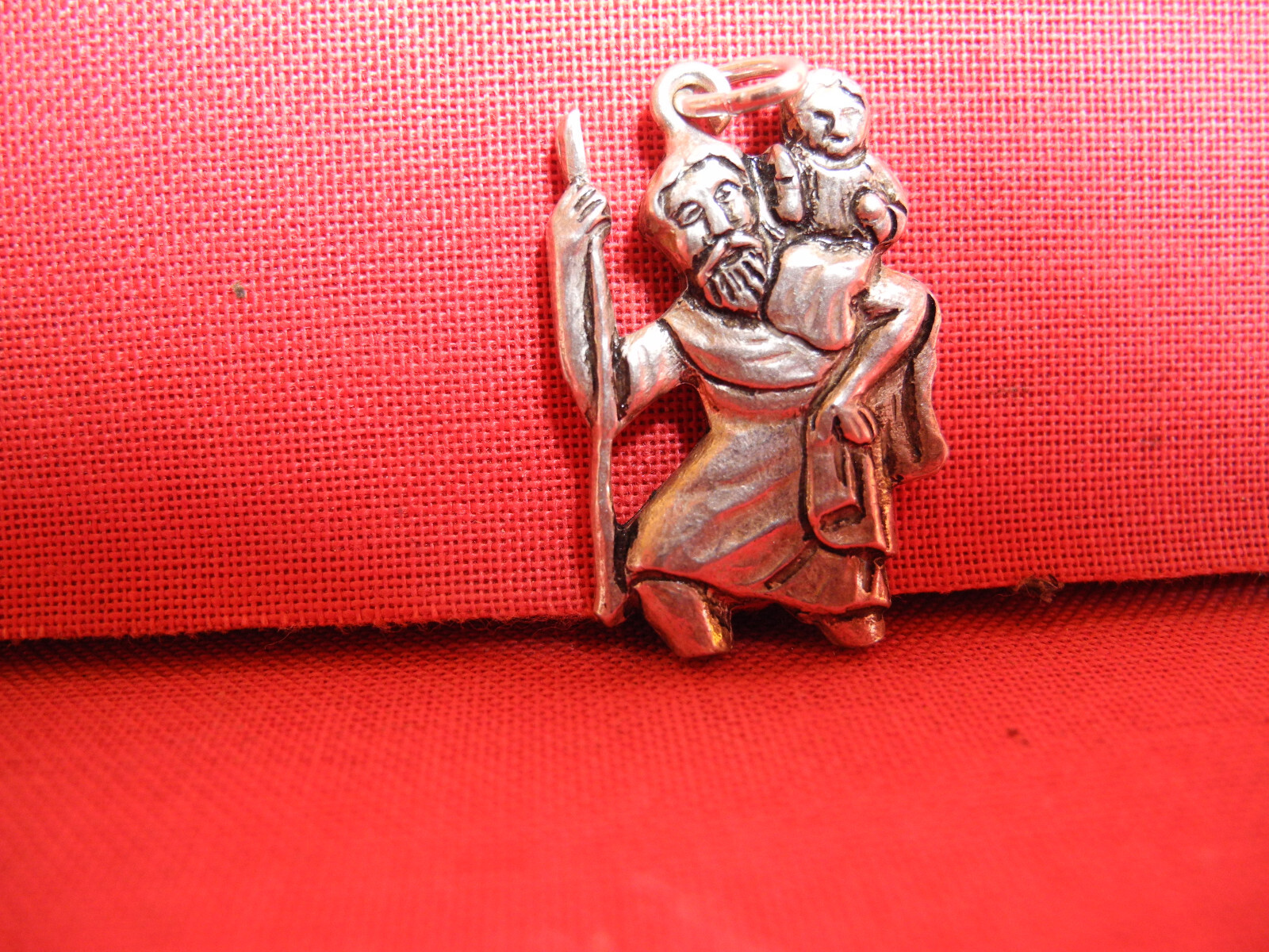 Hl. Christophorus Silber Anhänger Schutzpatron der Autofahrer und der Reisenden