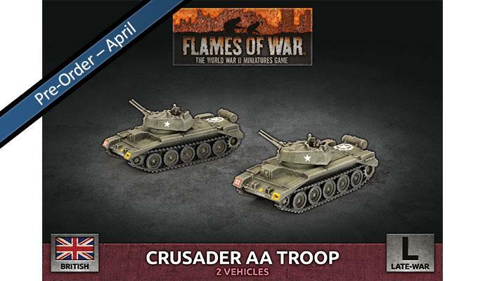 Flames of War: Late War British Crusader AA Troop (Plastic) (BBX59)