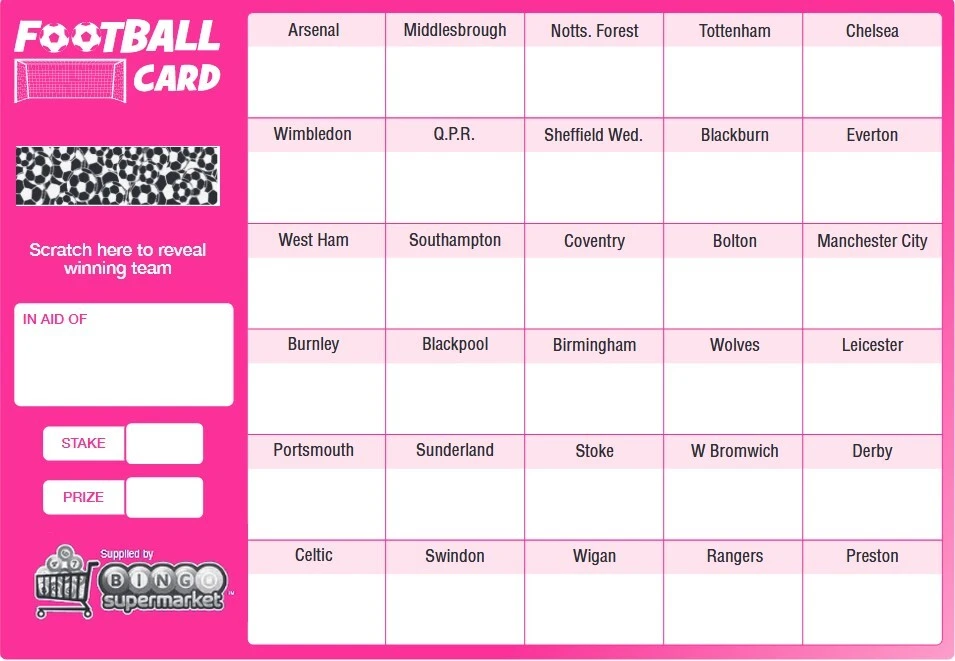 Football fundraising cards
