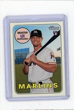 2018 Topps Heritage #506 Braxton Lee Miami Marlins Baseball Card RC