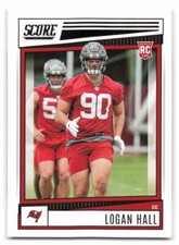 Logan Hall 2022 Score FOOTBALL #359 Tampa Bay Buccaneers RC