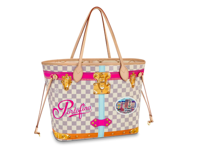 Louis Vuitton Neverfull MM Portofino Damier Azur Summer Trunk Bag
