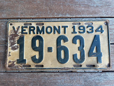 1934 Vermont license plate 19634