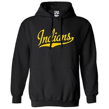 Indians Script HOODIE | High School Sports Team Spirit Jersey Hooded Sweatshirt