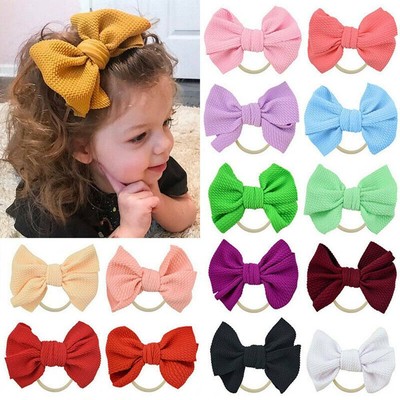 Girls Kids Toddler Baby Big Bow Elastic Headwear Hair Band Head Wrap Headband