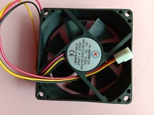 4 pcs Brushless DC Cooling Fan 7 Blade 5V 8025S 80x80x25mm 3 Wire Sleeve Bearing