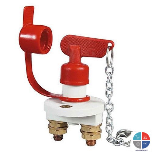 Coupe-batterie unipolaire marine étanche 100A clé amovible pour bateau