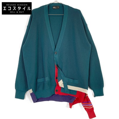 Kolor 23SS Docking Knit Cardigan Green Size 3 Men