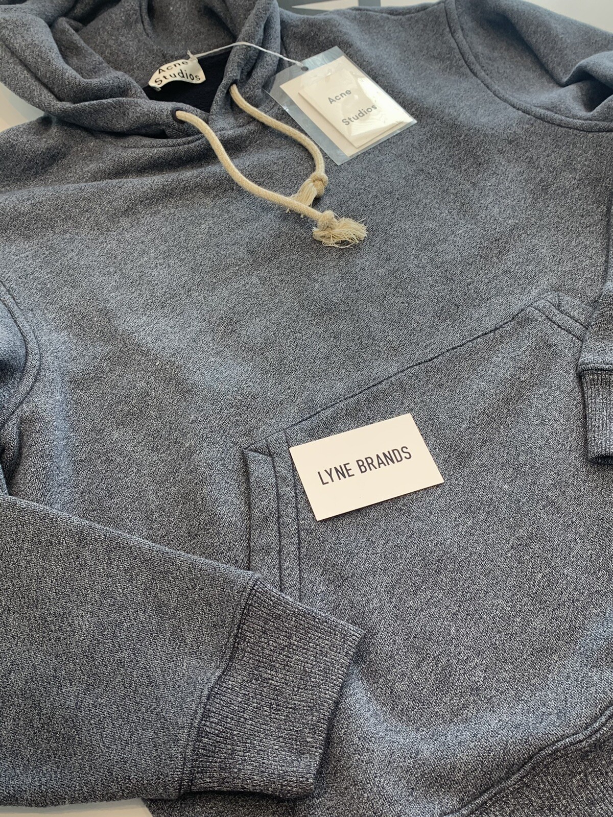 Acne Studios Reverse Label Blue Sweatshirt Hoodie - Size Large - RRP £345 image 5