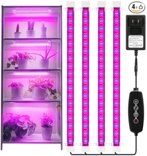 Mosthink Grow Lights for Indoor Plants, 60W LED Grow Light Strips with Auto Time