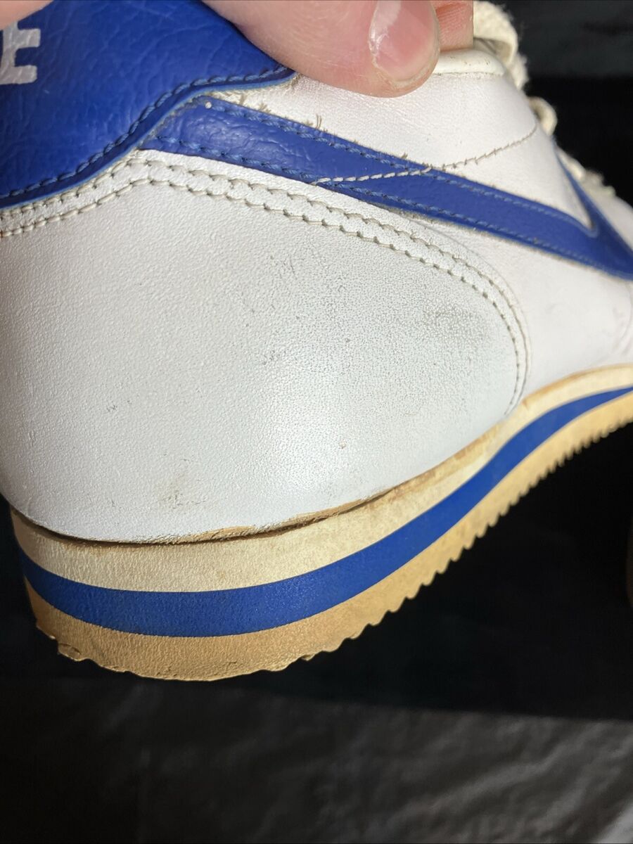 Vintage Nike Leather Cortez Running Shoes 1980's White/Blue Vintage Nike Leather Cortez Running Shoes 1980's White/Blue