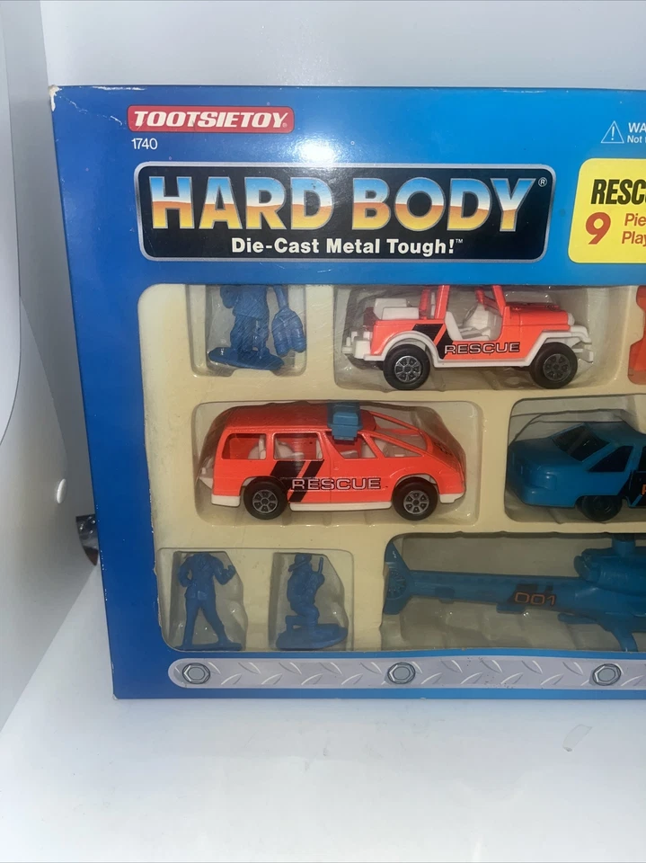 Tootsietoy Hard Body Rescue Play Set 9 Piece Die-Cast Metal Play Set #1740 - Image 2 of 4