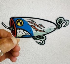 Angry Bait Fishing Lure Sticker Fish Boat Tackle Car Bumper Decal Bass Trout