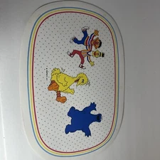 VINTAGE Sesame Street Kids Vinyl Place Mat Big Bird 1976 Muppets Inc