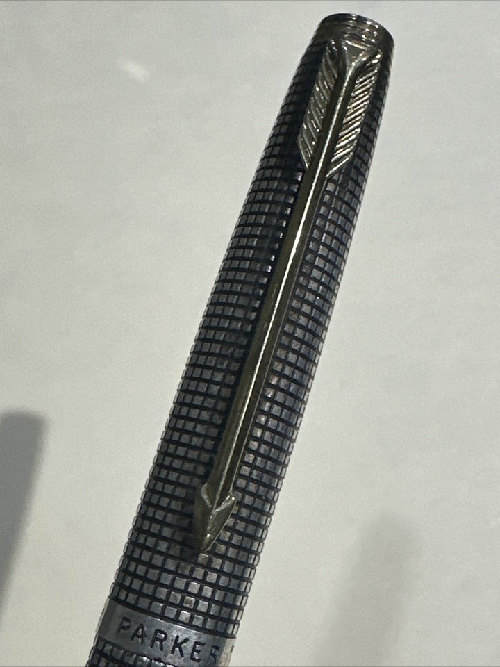 Parker 75 Old Flat Top sterling silver 925 fountain pen 14k Nib 65 ...