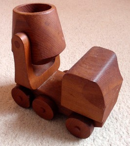 wooden cement mixer toy